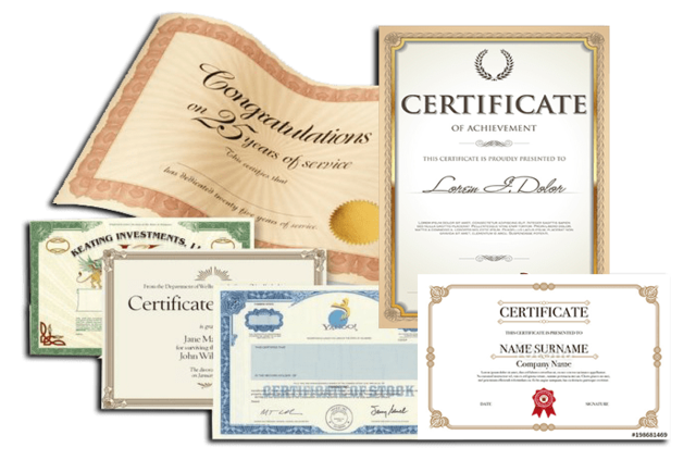 Service Provider of Certificate Printing in Bahadurgarh, Haryana, India.