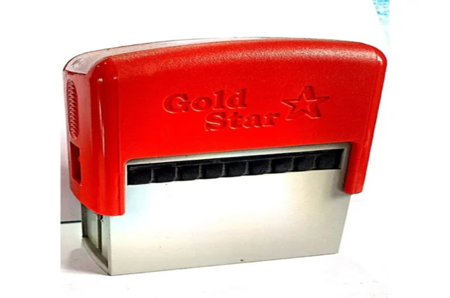 Manufacturer, Exporter, Importer, Supplier, Wholesaler, Retailer, Trader of Gold Star Self Inking Stamp in Bahadurgarh, Haryana, India.